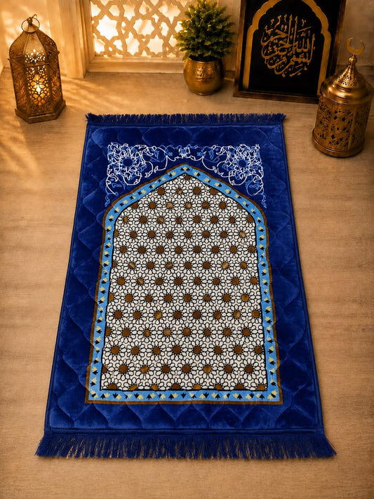 Al-Barka Foam Padded Janamaz | Prayer Mat | 80x120cm| Premium Quality - Tasbeeh WalaIslamic products