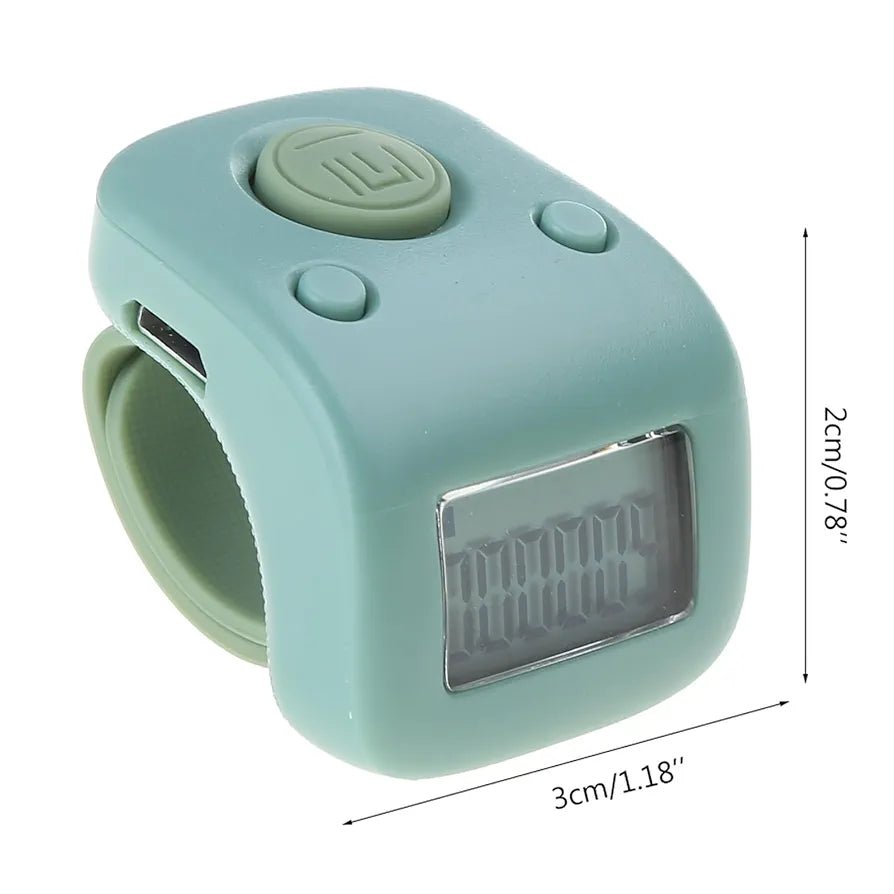 Digital Finger Tally Counter 6 Channels Backlight Time Prayer Silicone Ring Rechargable Tasbeeh Counter - Tasbeeh Wala