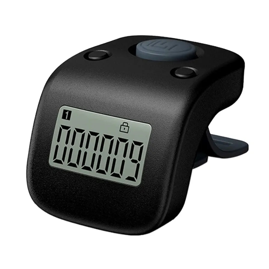 Digital Finger Tally Counter 6 Channels Backlight Time Prayer Silicone Ring Rechargable Tasbeeh Counter - Tasbeeh Wala