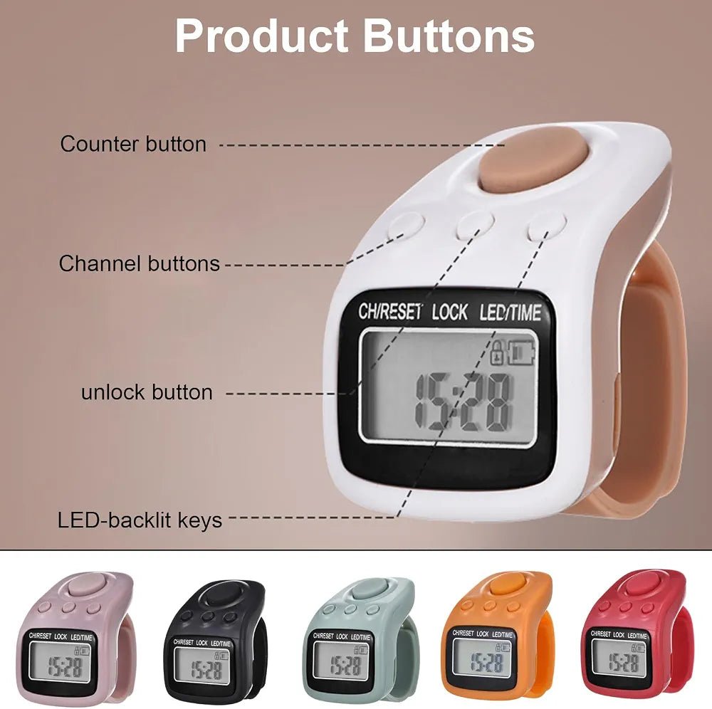 Digital Tasbeeh Counter | 6 Channels | Large Display | LED Light Option | Fast Charging | Pakistan - Tasbeeh WalaIslamic products