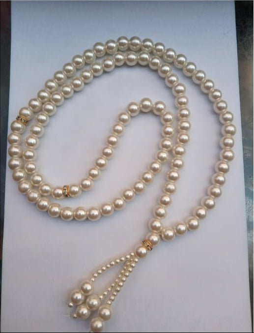 Fancy Chuga Pearls Tasbeeh – 100 Beads (8mm) | Pearls Tasbih - Tasbeeh WalaIslamic products