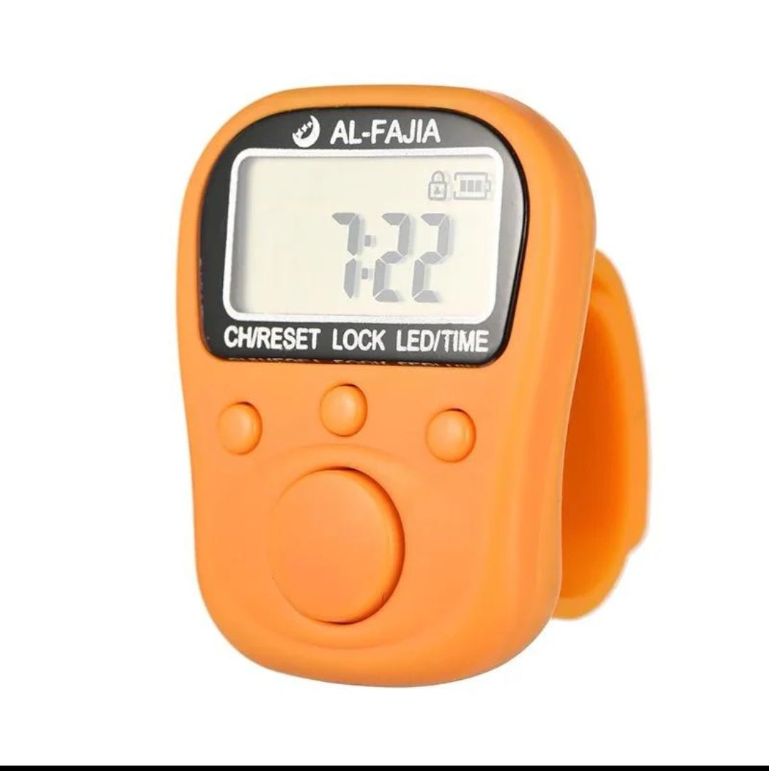 Rechargeable Digital Tasbeeh Counter Ring with 7 Channels, LCD Display & Backlight - Tasbeeh WalaIslamic products