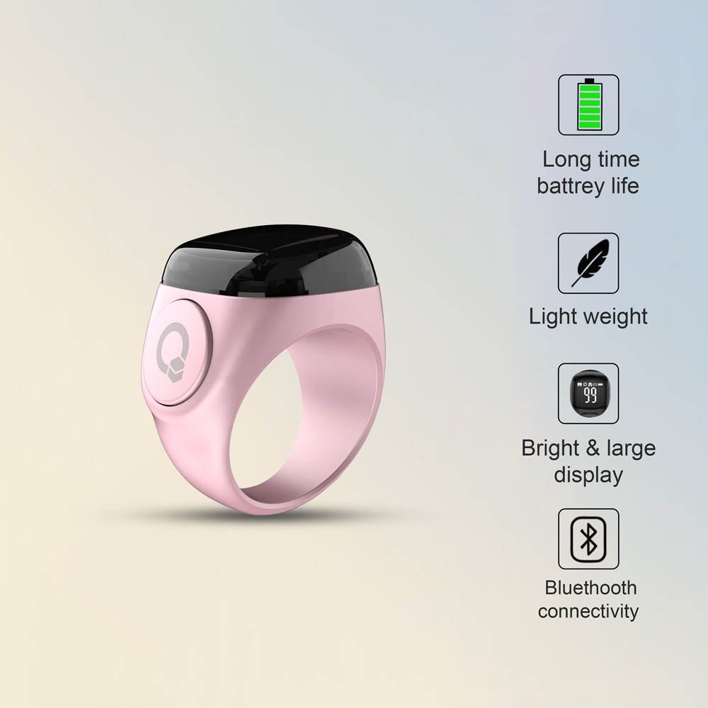 Elegant Zikr Ring Noor with upgraded screen display