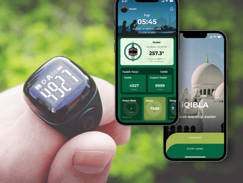 Zikr Ring Noor : The Light of Your Daily Remembrance | IQibla Smart Tasbih - Tasbeeh Wala
