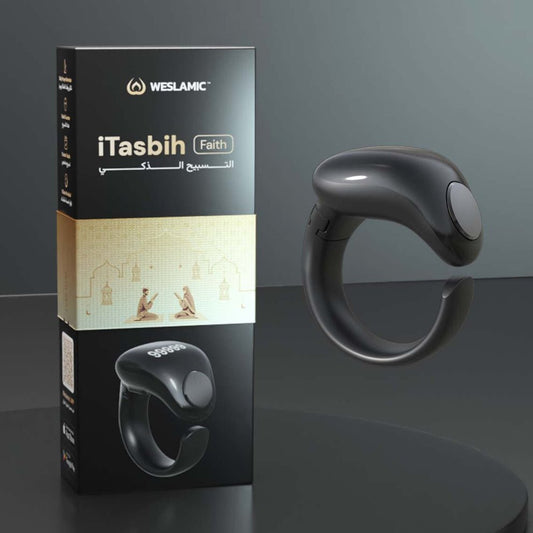 Weslamic iTasbih Ring Faith Smart Tasbeeh Counter in Black