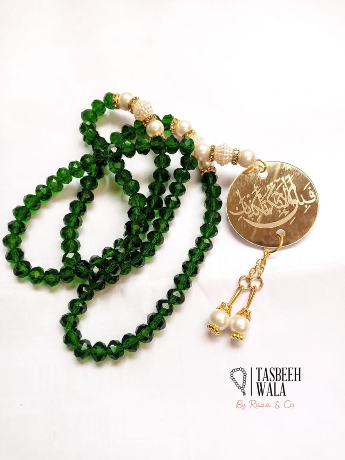 Crystal beads acrylic pendant fancy tasbeeh 100 beads 8mm