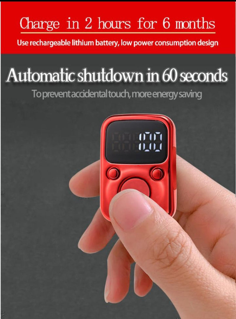 Electric Finger Tally Counter with glow-in-dark LED screen