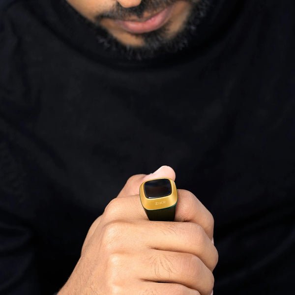 Iqibla Smart Tasbih: A New Digital Tasbeeh Ring Lite with Tally Counter, Prayer Time Vibration Reminder, and Waterproof Design for Muslim Zikr - Tasbeeh Wala