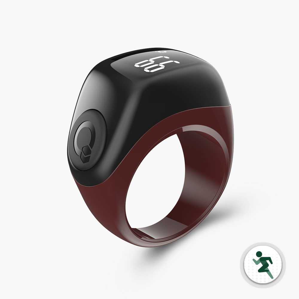 Iqibla Zikr Ring Jood Lite Red – Prayer Reminder Smart Ring Pakistan