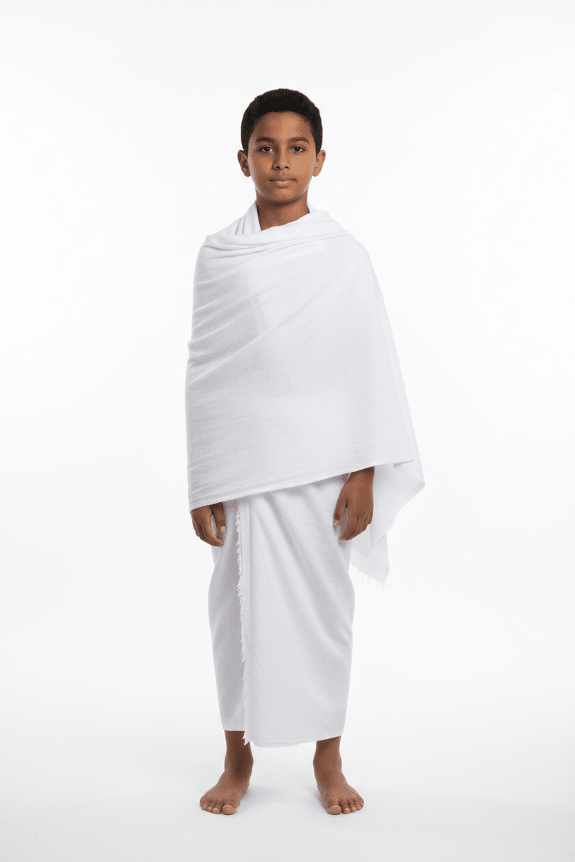 Kids Ahram | Terry Cotton | 4 Sizes | Boys Hajj Umrah Ihram | Pakistan - Tasbeeh WalaIslamic products