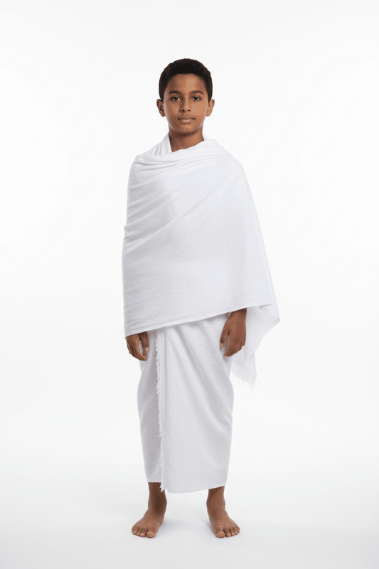 Kids Ahram | Terry Cotton | 4 Sizes | Boys Hajj Umrah Ihram | Pakistan - Tasbeeh WalaIslamic products