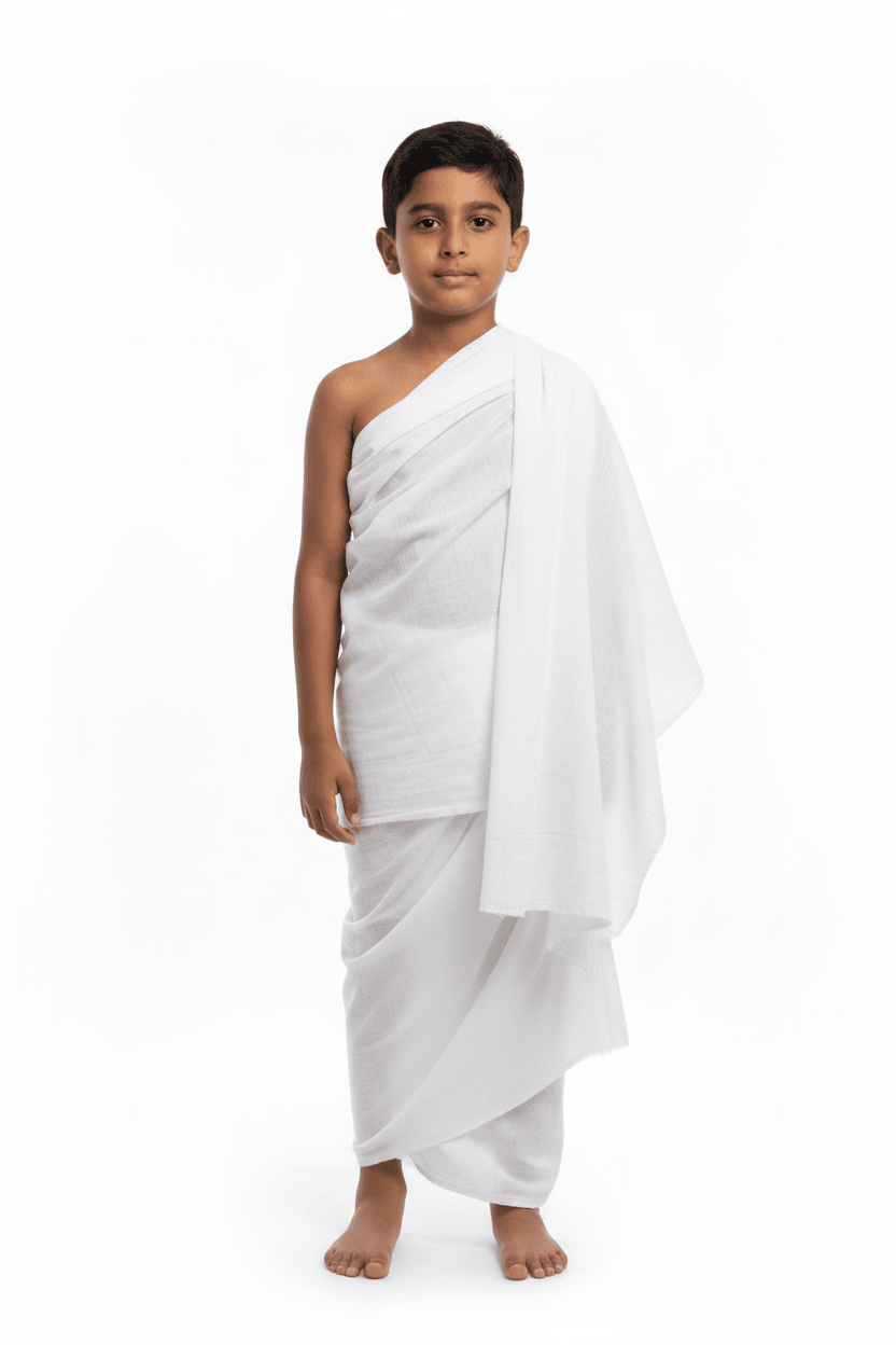 Kids Ahram | Terry Cotton | 4 Sizes | Boys Hajj Umrah Ihram | Pakistan - Tasbeeh WalaIslamic products