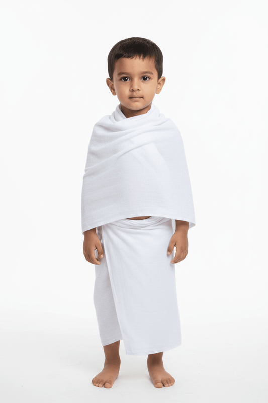 Kids Ahram | Terry Cotton | 4 Sizes | Boys Hajj Umrah Ihram | Pakistan - Tasbeeh WalaIslamic products