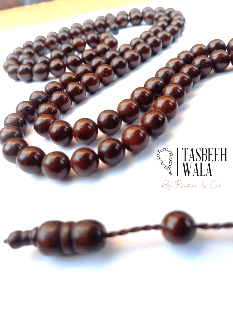 Koka Wood Tasbeeh – 8mm Beads, 100 Beads - Tasbeeh WalaIslamic products