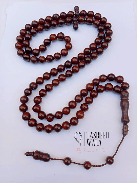 Koka Wood Tasbeeh – 8mm Beads, 100 Beads - Tasbeeh WalaIslamic products