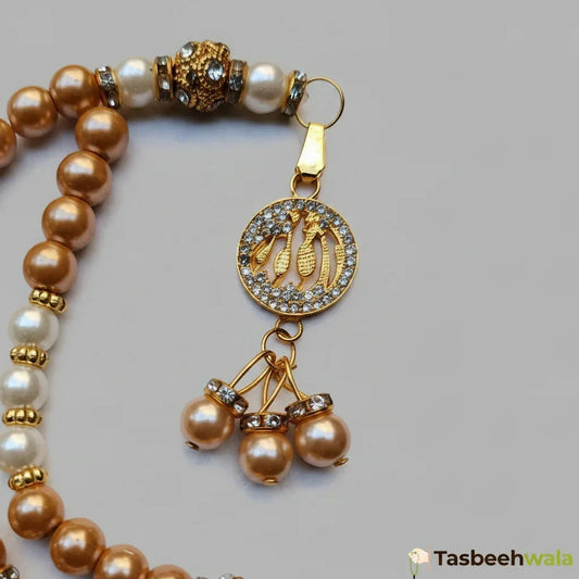 8mm Glass Pearl Tasbeeh Beads Close Up – TasbeehWala