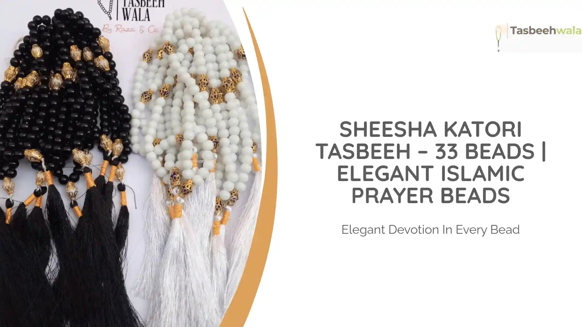 Sheesha Katori Tasbeeh &ndash; 33 Beads | Elegant Islamic Prayer Beads by@Outfy