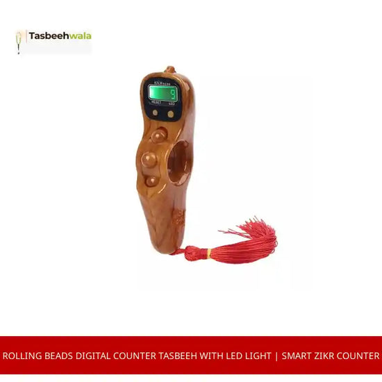 Rolling beads Digital Counter Tasbeeh with LED Light | Smart Zikr Counter by@Outfy