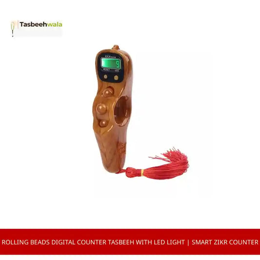 Rolling beads Digital Counter Tasbeeh with LED Light | Smart Zikr Counter by@Outfy
