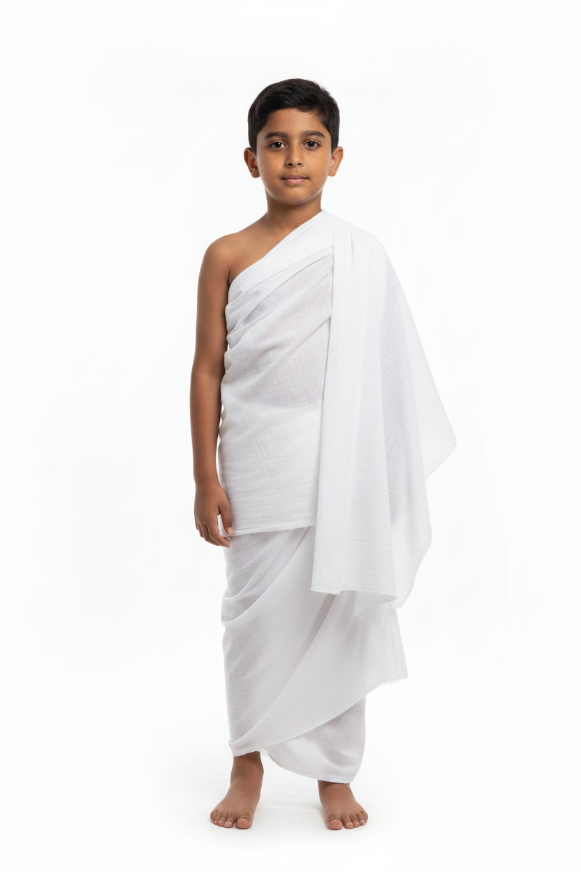 Kids Ahram | Terry Cotton | 4 Sizes | Boys Hajj Umrah Ihram | Pakistan