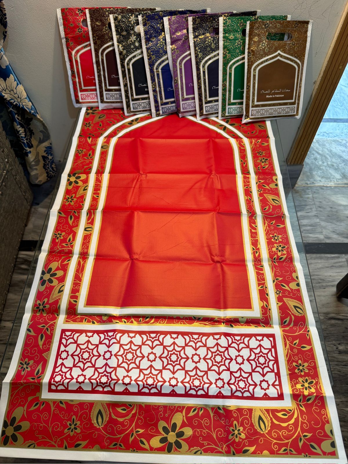 Safri Janamaz with Pouch – Waterproof & Portable Travel Prayer Mat - Tasbeeh WalaIslamic products