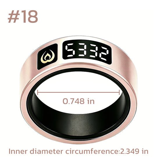 Weslamic iTasbih Peace 1 | Smart Zikr Ring 3.0 | Vibration Alert | Rose Gold & Black - Tasbeeh WalaIslamic products