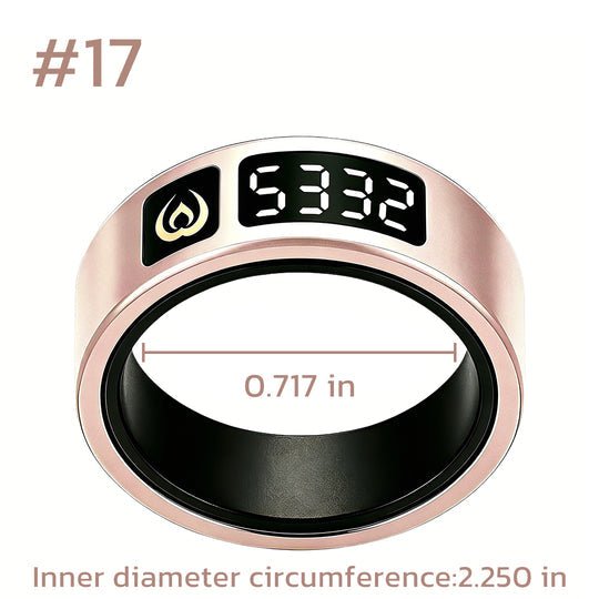 Weslamic iTasbih Peace 1 | Smart Zikr Ring 3.0 | Vibration Alert | Rose Gold & Black - Tasbeeh WalaIslamic products