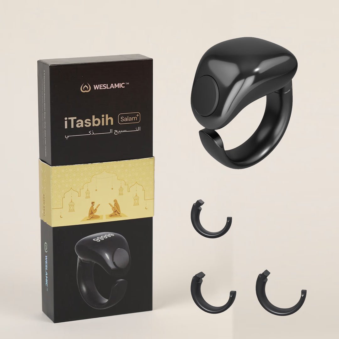 Zikr Ring iTasbih Salam+ – Premium Smart Digital Tasbeeh Ring with Magnetic Charging - Tasbeeh WalaIslamic products