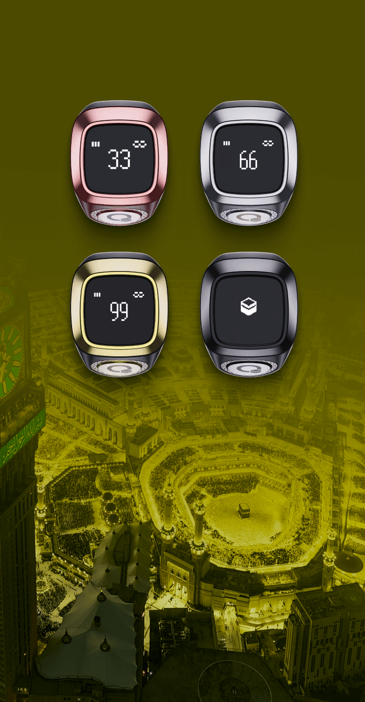Zikr Ring Lite S – Smart Zikr Ring with OLED Screen - Tasbeeh WalaIslamic products