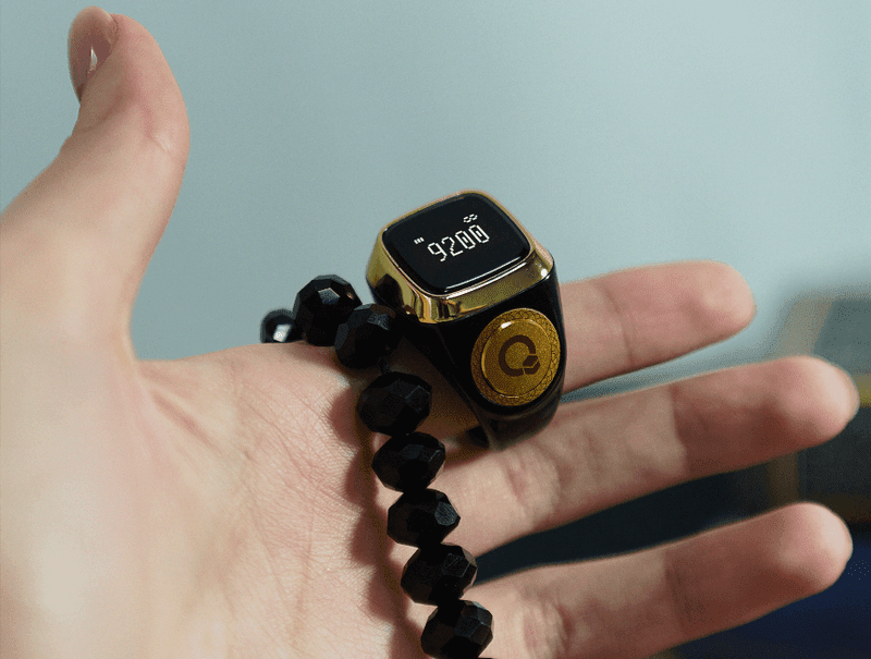 Zikr Ring Lite S – Smart Zikr Ring with OLED Screen - Tasbeeh WalaIslamic products
