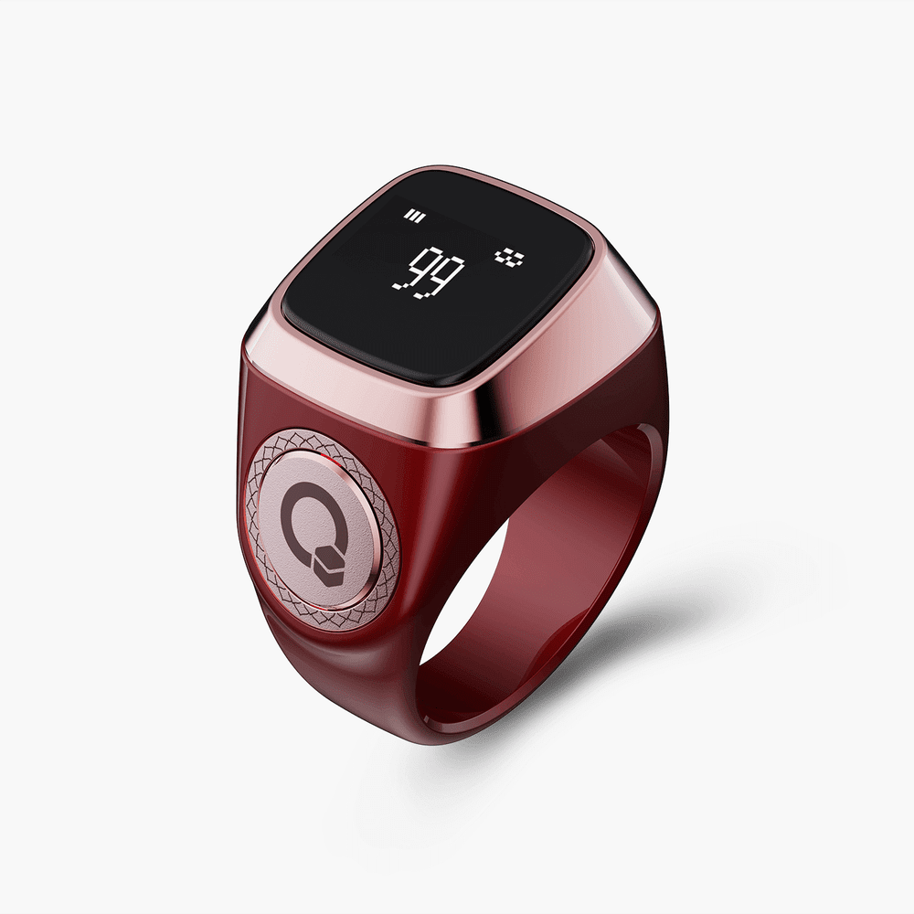 Zikr Ring Lite S – Smart Zikr Ring with OLED Screen - Tasbeeh WalaIslamic products